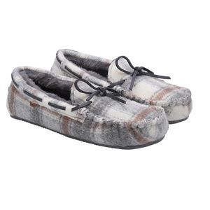 NWT LAMO women’s Britain moc moccasin II size 10 gray plaid